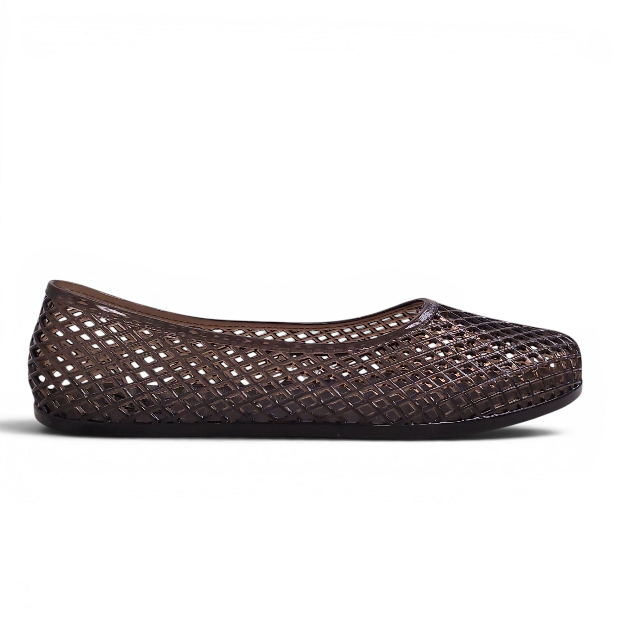 ANCIENT GREEK SANDALS BLACK JELLY SANDALS - SIZE 39