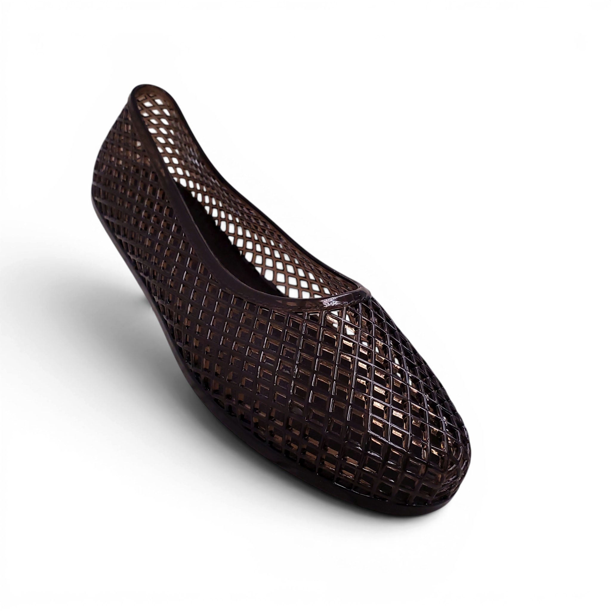 ANCIENT GREEK SANDALS BLACK JELLY SANDALS - SIZE 39