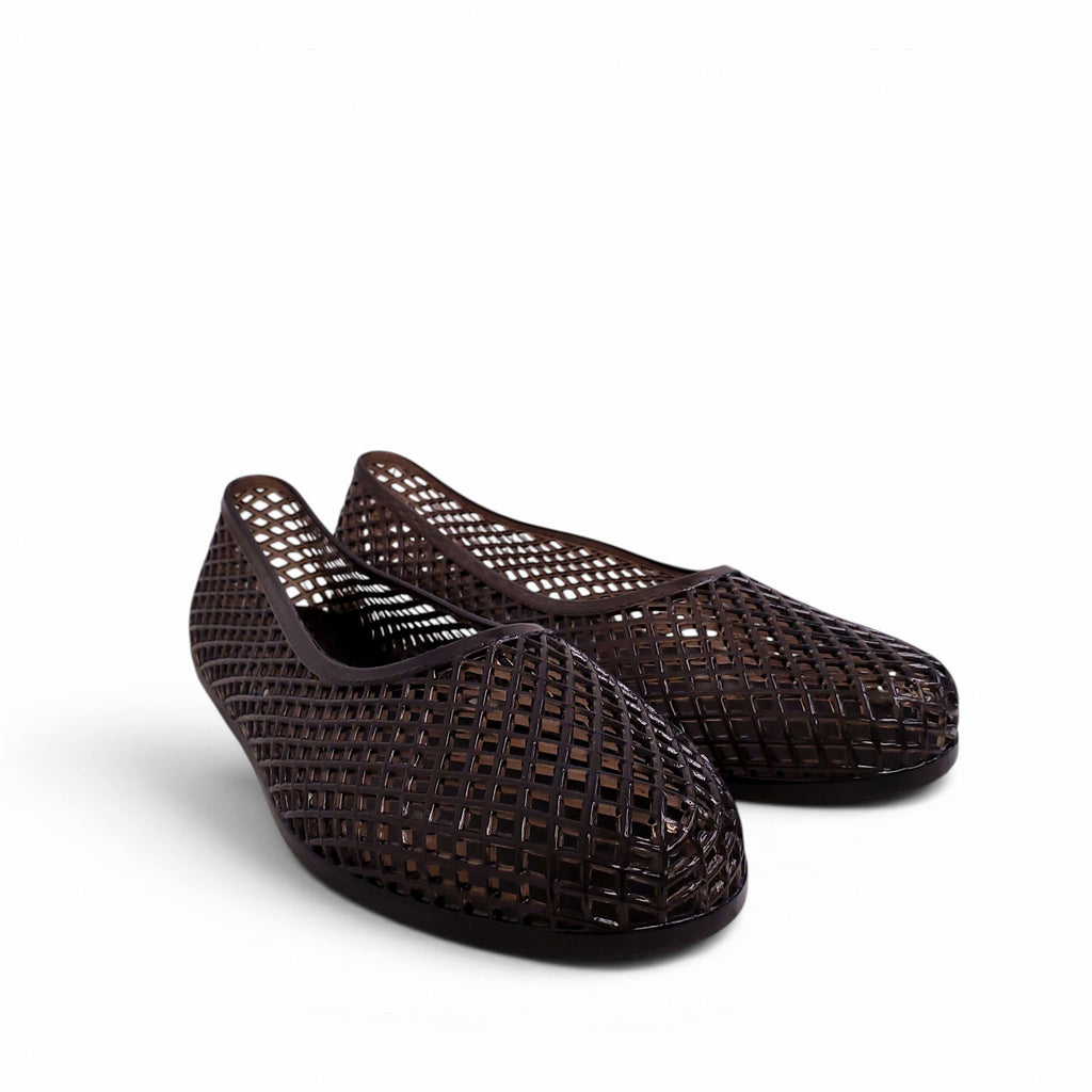 ANCIENT GREEK SANDALS BLACK JELLY SANDALS - SIZE 39