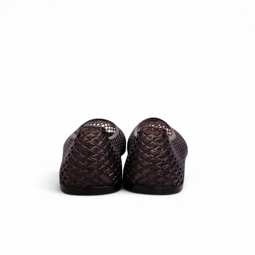 ANCIENT GREEK SANDALS BLACK JELLY SANDALS - SIZE 39
