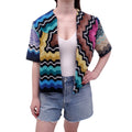 LILY EVE COLOURFUL CHEVRON TERRYCLOTH SHIRT - SIZE O/S