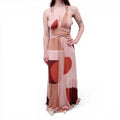BA&SH PATTERNED HALTER DRESS - SIZE S
