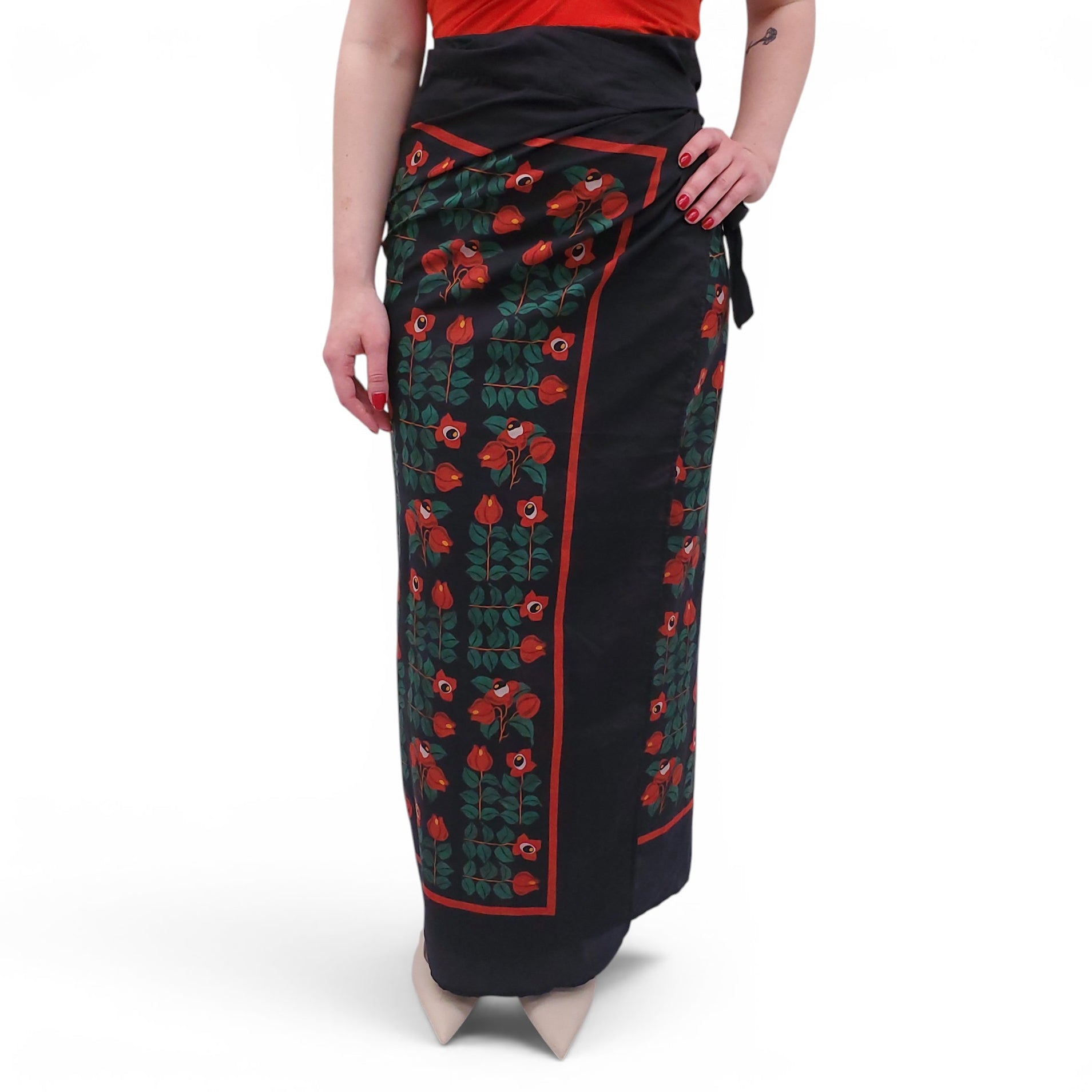 AGUA BENDITA COVER-UP WRAP SKIRT - SIZE O/S