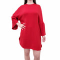 VALENTINO RED SILK DRESS - SIZE 8