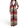 MISSONI ZIGZAG PATTERNED MAXI MESH COVER-UP DRESS - SIZE 42