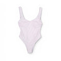 FENDI WHITE LOGO SWIMSUIT - SIZE XS
