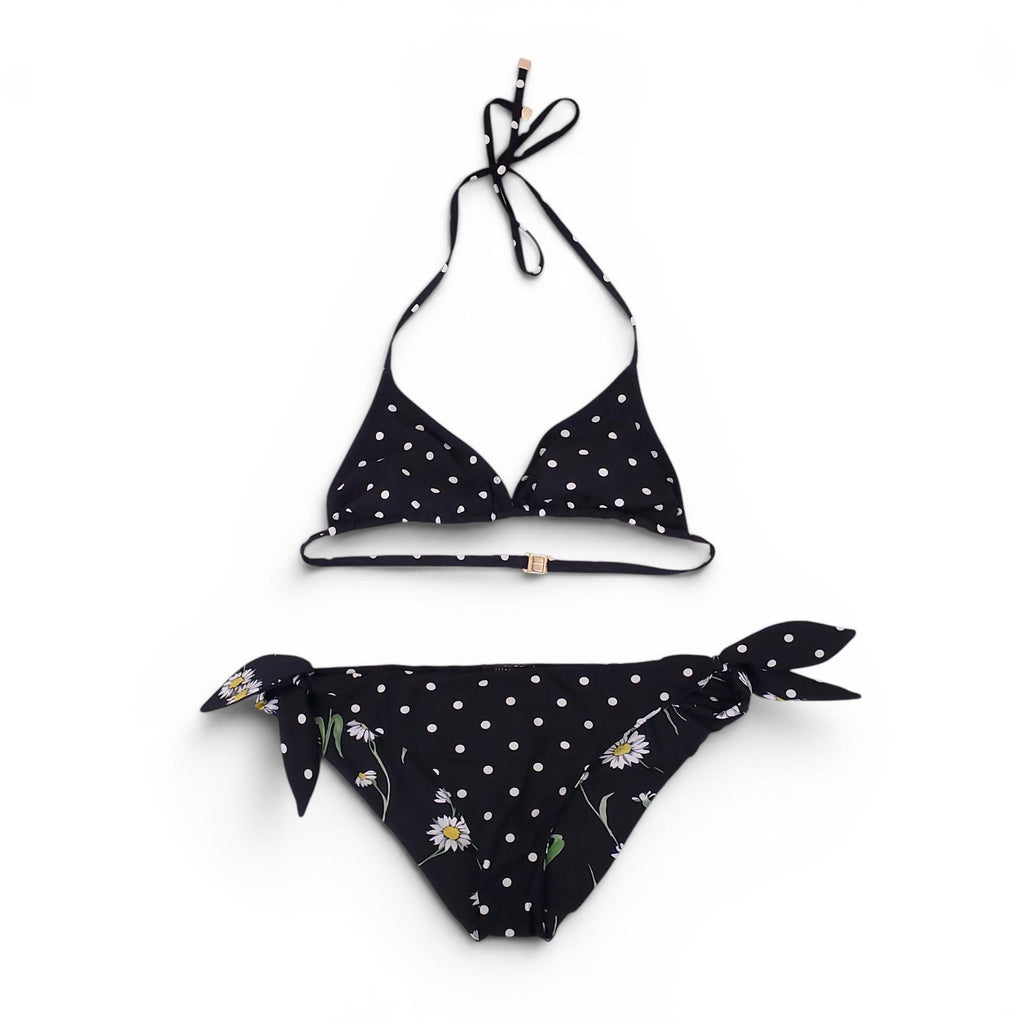DOLCE & GABBANA POLKA DOT FLORAL BIKINI - SIZE XS/S