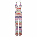 MISSONI MULTICOLOURED CROCHET-KNIT JUMPSUIT - SIZE 38