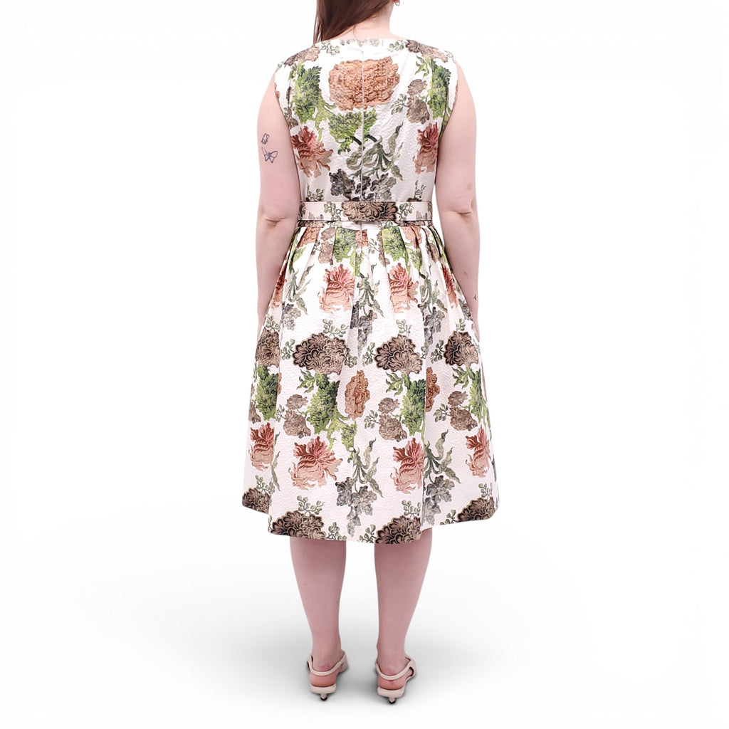ANDREW GN FLORAL DRESS WITH BELT - SIZE 44