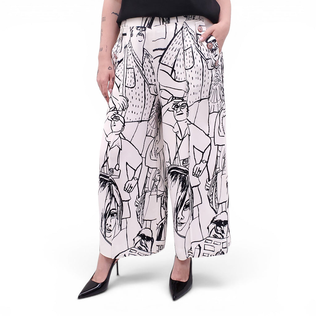 EMILIO PUCCI PATTERNED TROUSERS - SIZE 12