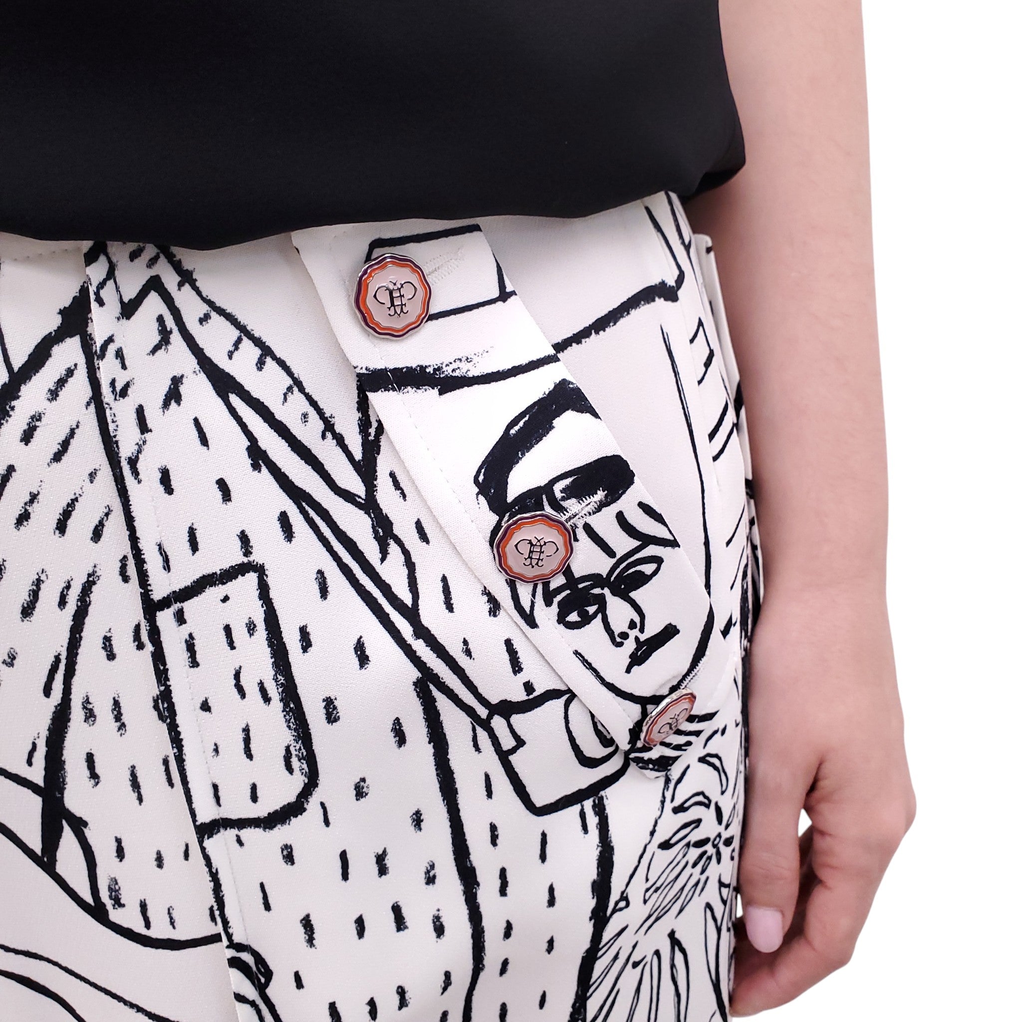 EMILIO PUCCI PATTERNED TROUSERS - SIZE 12