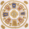 HERMÈS CREAM AND GOLD ‘POSTE ET CAVALERIE’ SILK SCARF