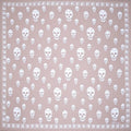 ALEXANDER MCQUEEN TAUPE SKULL PATTERNED SCARF