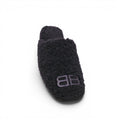 BALENCIAGA BLACK SHEARLING COZY MULES - SIZE 37