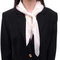 CHRISTIAN DIOR CREAM SILK LOGO SCARF
