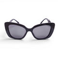 CHANEL BLACK SUNGLASSES WITH CRYSTAL LOGO DETAIL