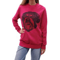 GIVENCHY PINK GRAPHIC CREWNECK SWEATER - SIZE XS