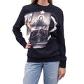 GIVENCHY BLACK GRAPHIC CREWNECK SWEATER - SIZE XS