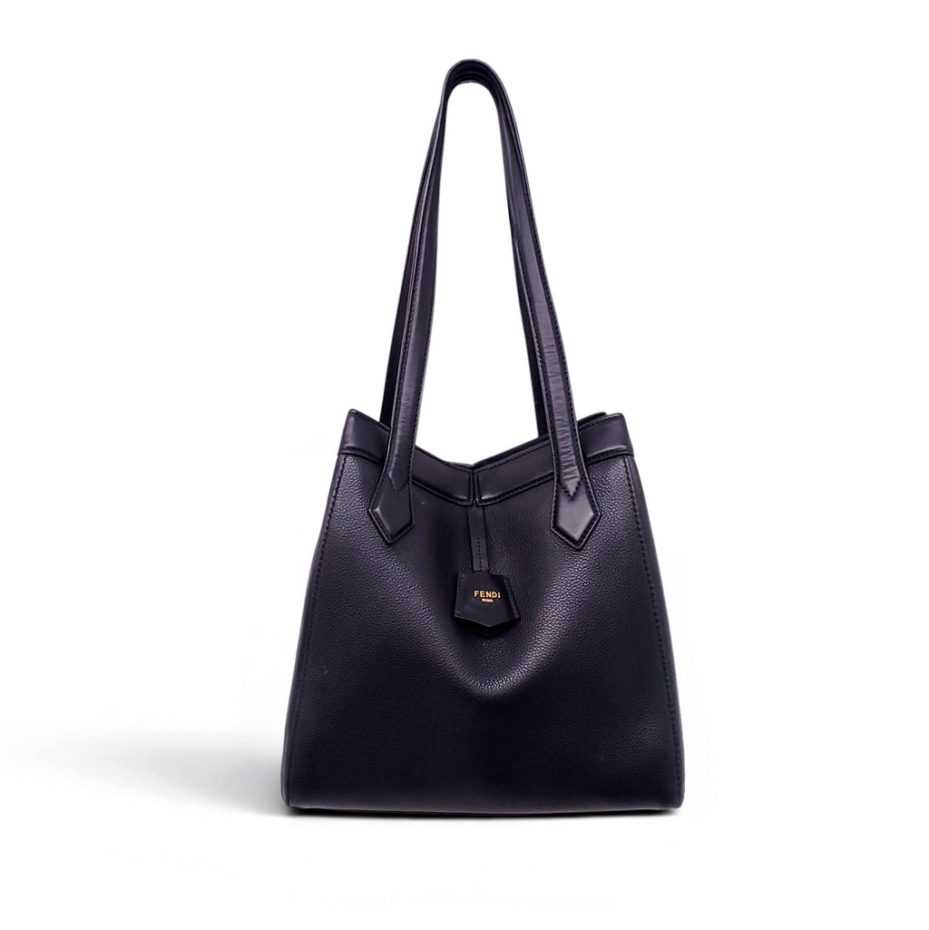 FENDI LARGE BLACK ORIGAMI SHOULDER BAG