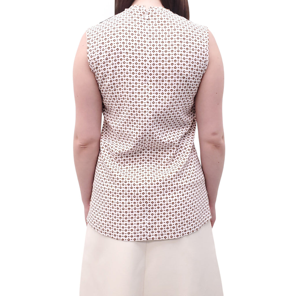 CHLOÉ GREEN PATTERNED LAYERED BLOUSE - SIZE 38