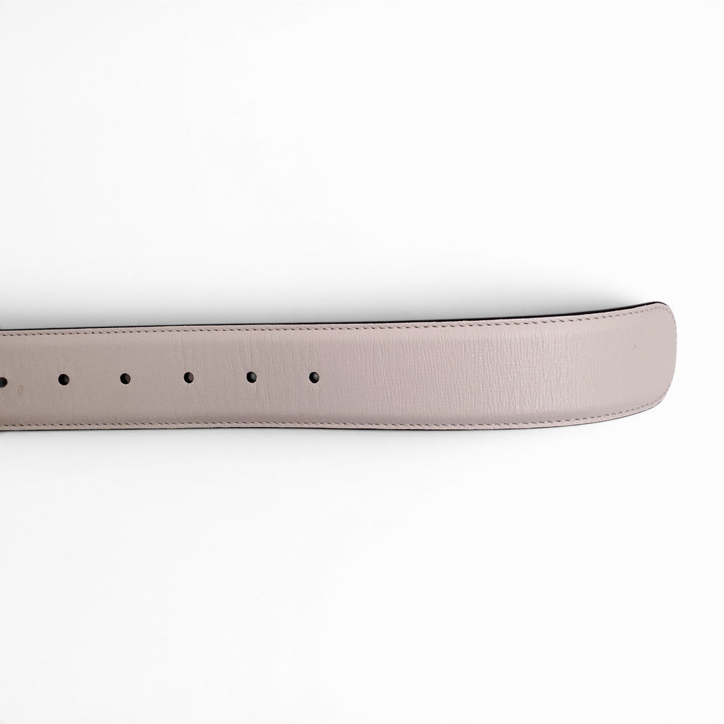 GUCCI CREAM MARMONT LOGO BELT - SIZE 80