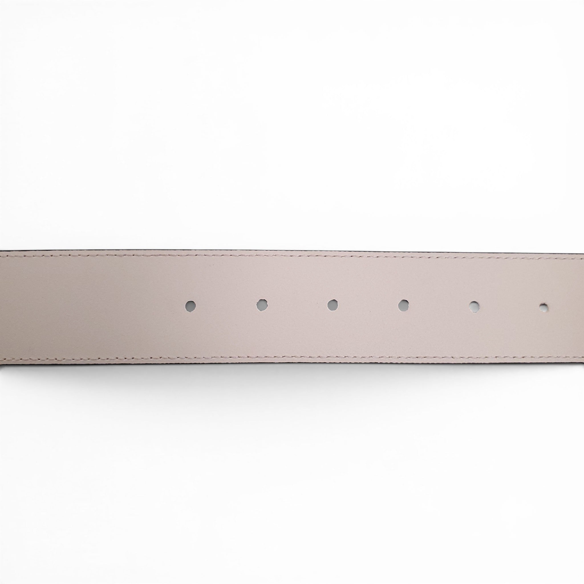 GUCCI CREAM MARMONT LOGO BELT - SIZE 80