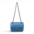 CHANEL BLUE METALLIC RE-ISSUE BAG