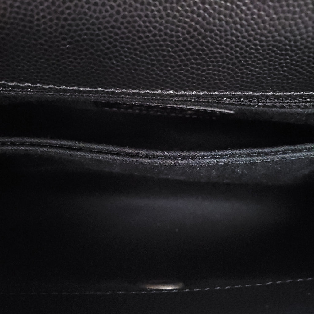 CHANEL BLACK LIZARD HANDLE COCO BAG
