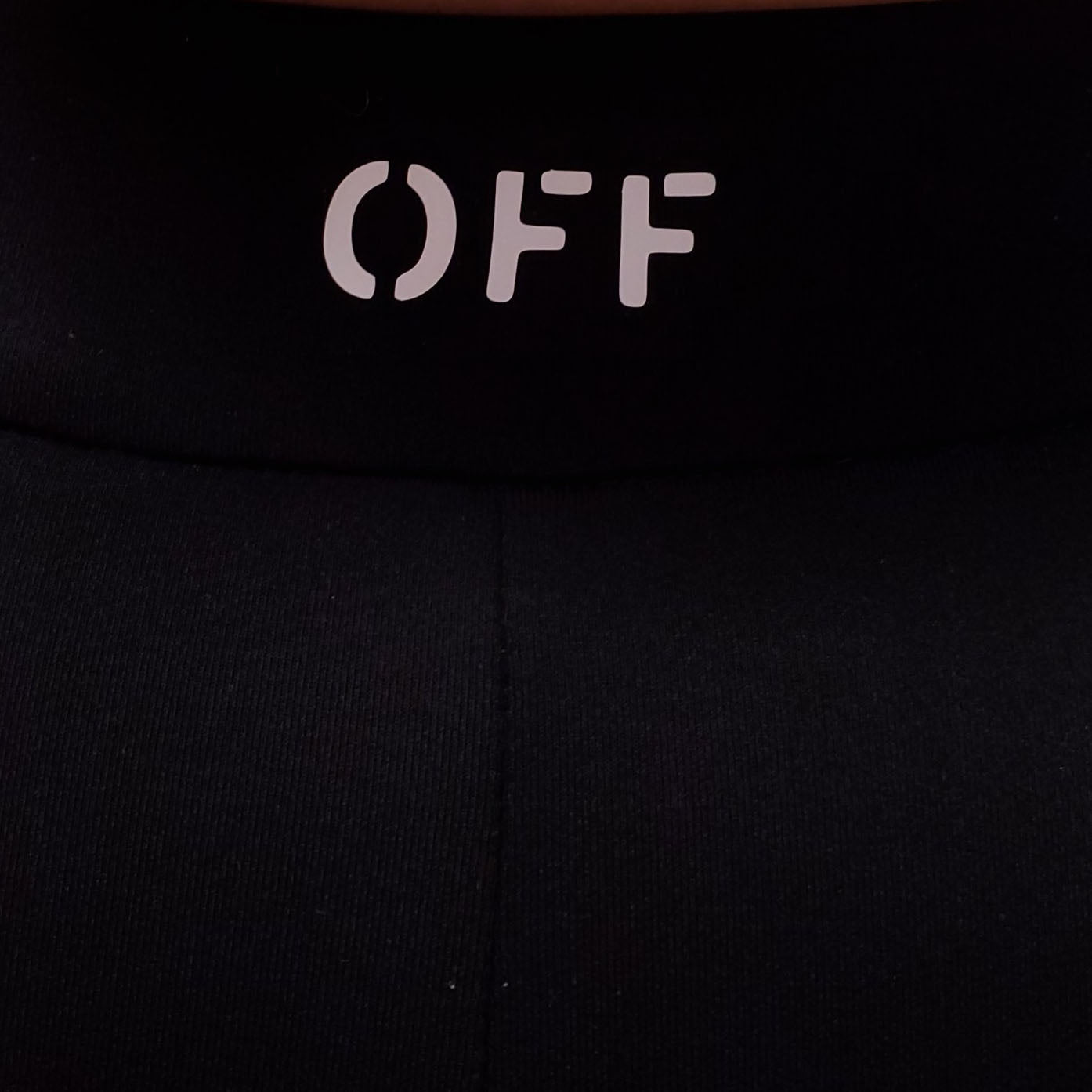 OFF-WHITE BLACK LOGO LEGGINGS - SIZE XS