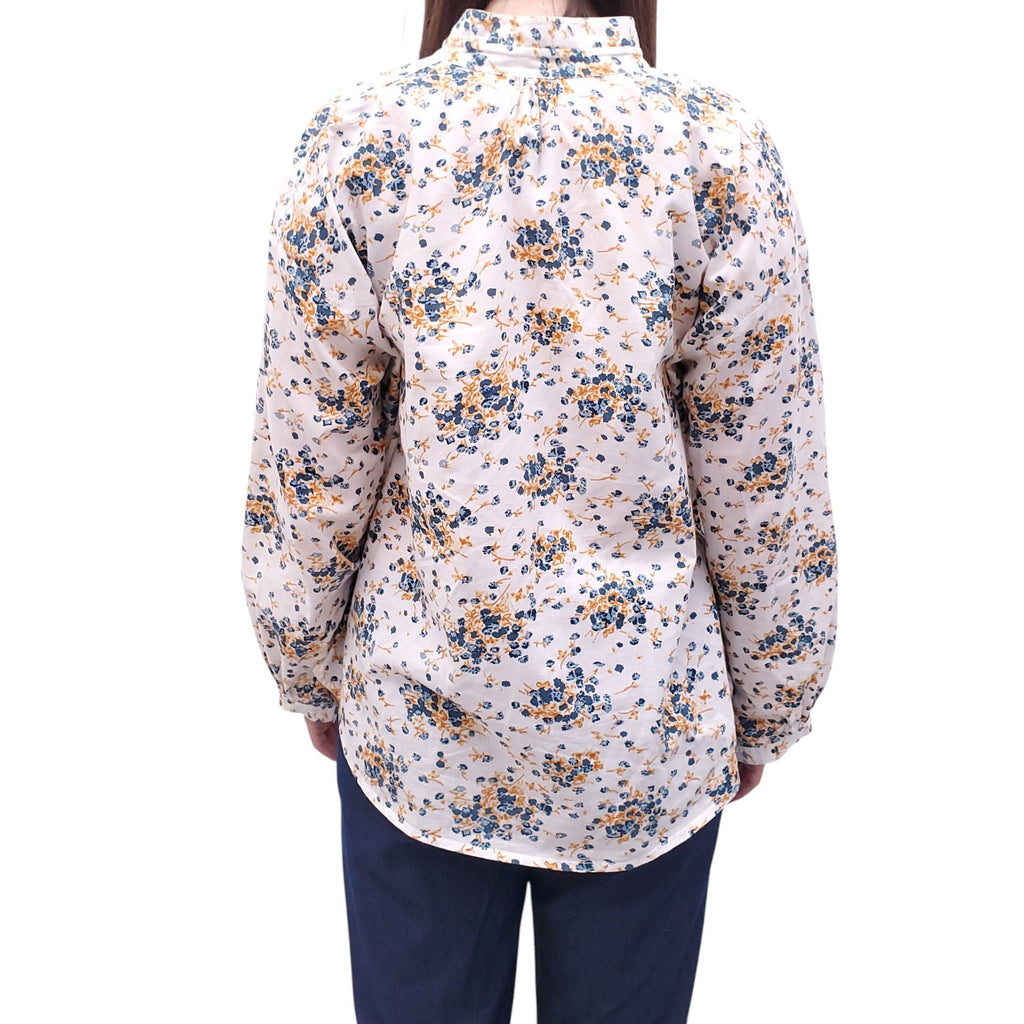 ALIX OF BOHEMIA WHITE FLORAL PATTERNED BLOUSE - SIZE O/S