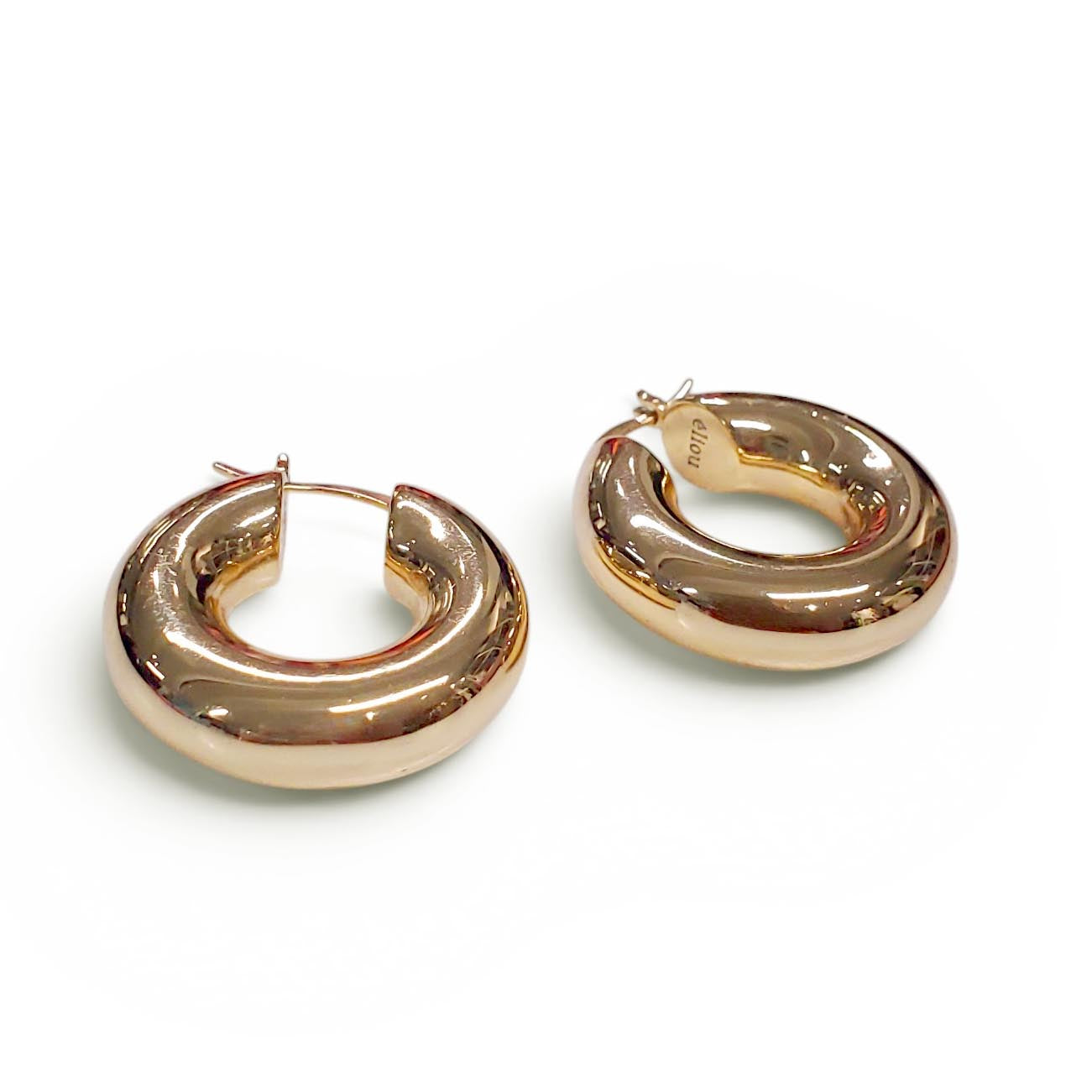 ELIOU GOLD HOOP EARRINGS