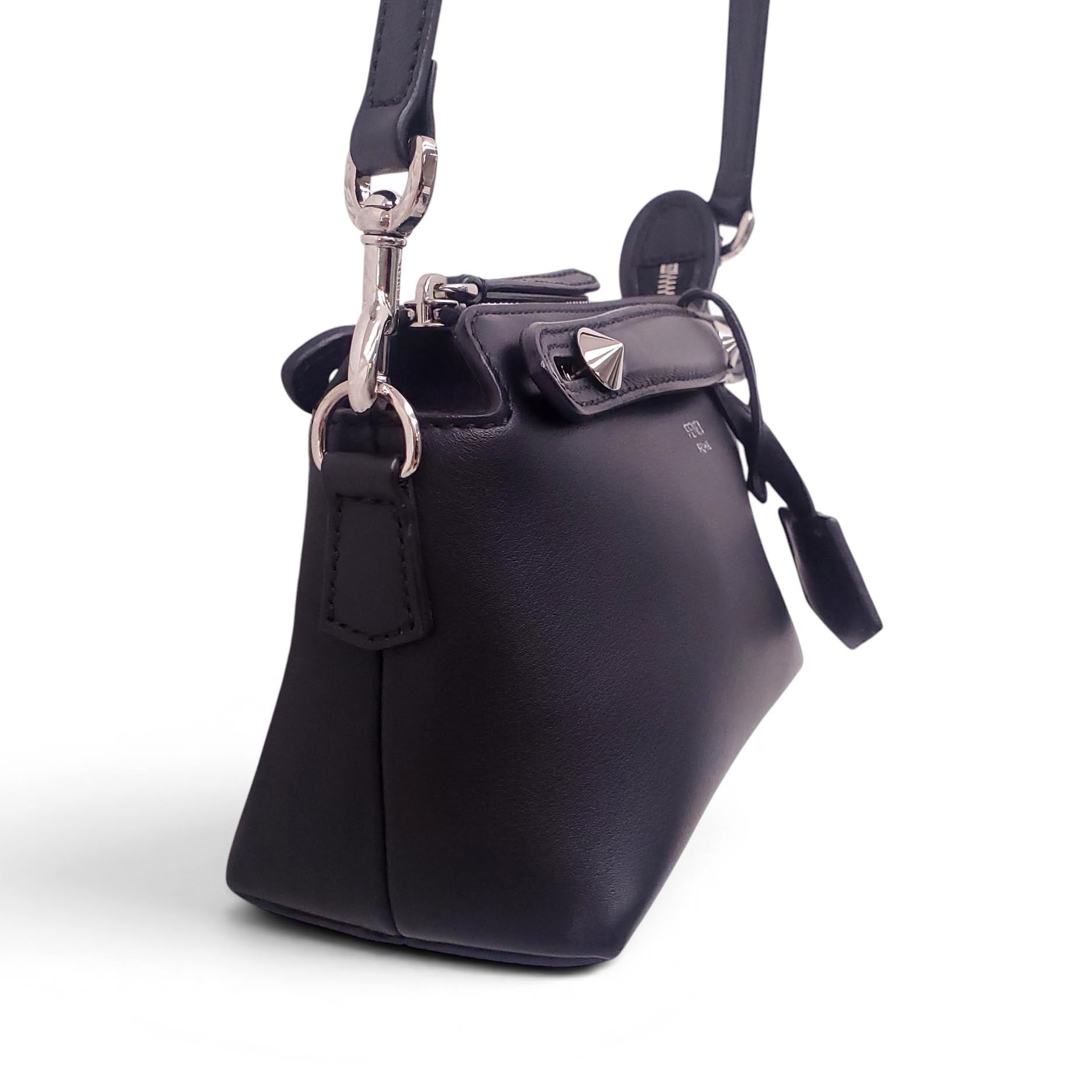 FENDI BLACK LEATHER BY THE WAY BAG