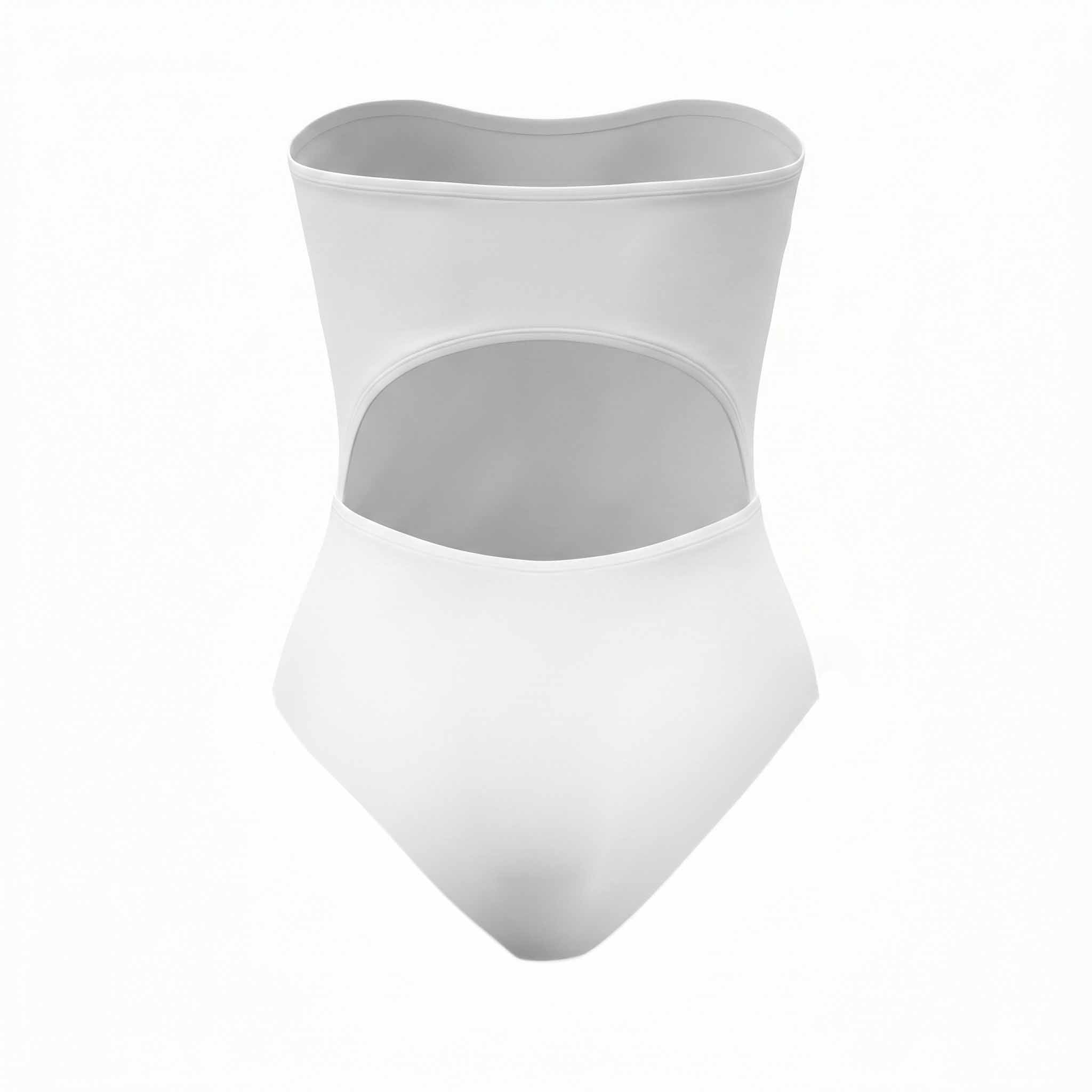 ZIMMERMANN WHITE 'RIDERS' TIE WAIST ONE-PIECE SWIMSUIT - SIZE 0 (US 4)
