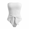 ZIMMERMANN WHITE 'RIDERS' TIE WAIST ONE-PIECE SWIMSUIT - SIZE 0 (US 4)