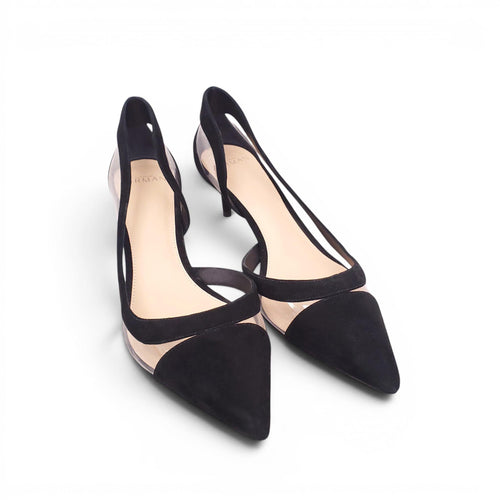 ALEXANDRE BIRMAN LUCITE HEELS - SIZE 38.5