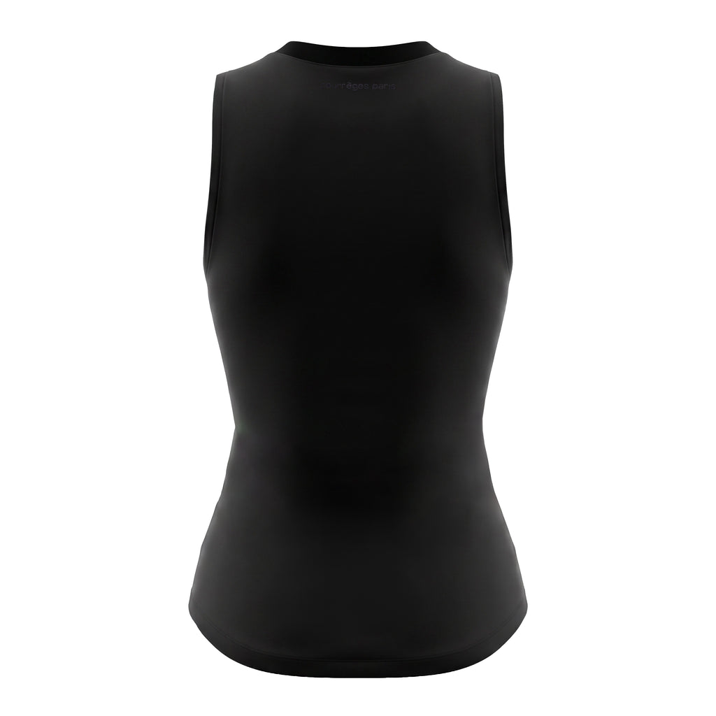COURRÈGES BLACK LOGO TANK TOP - SIZE S