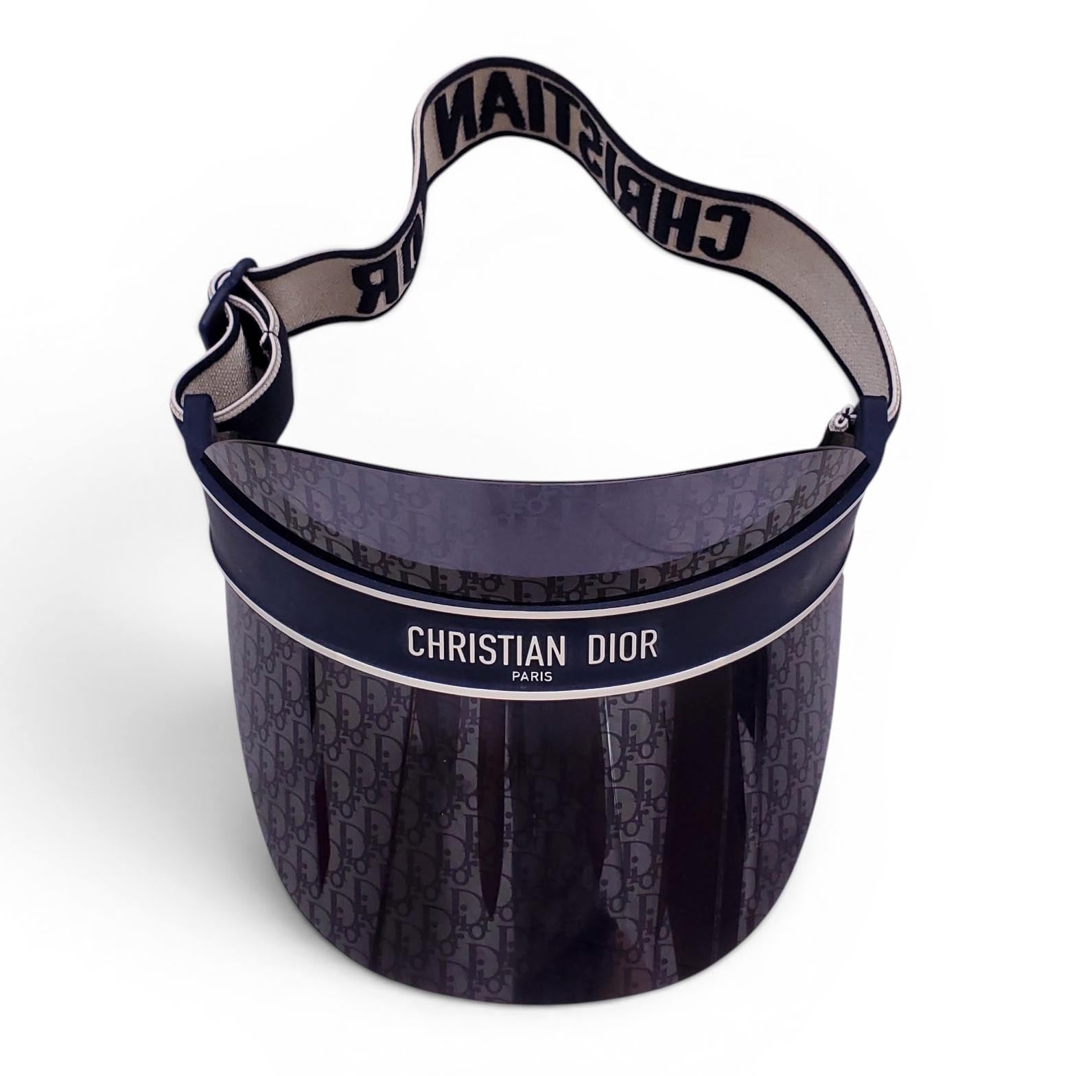 CHRISTIAN DIOR BLACK LOGO VISOR