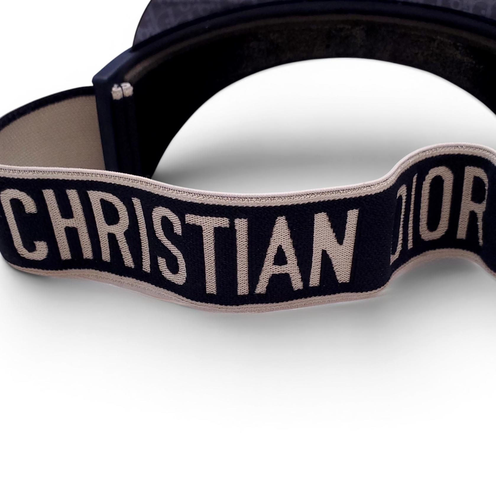 CHRISTIAN DIOR BLACK LOGO VISOR