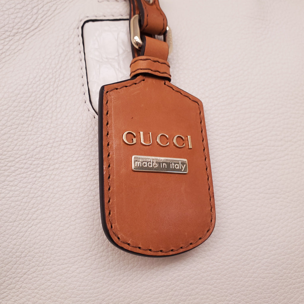 GUCCI CREAM MADISON HANDLE BAG