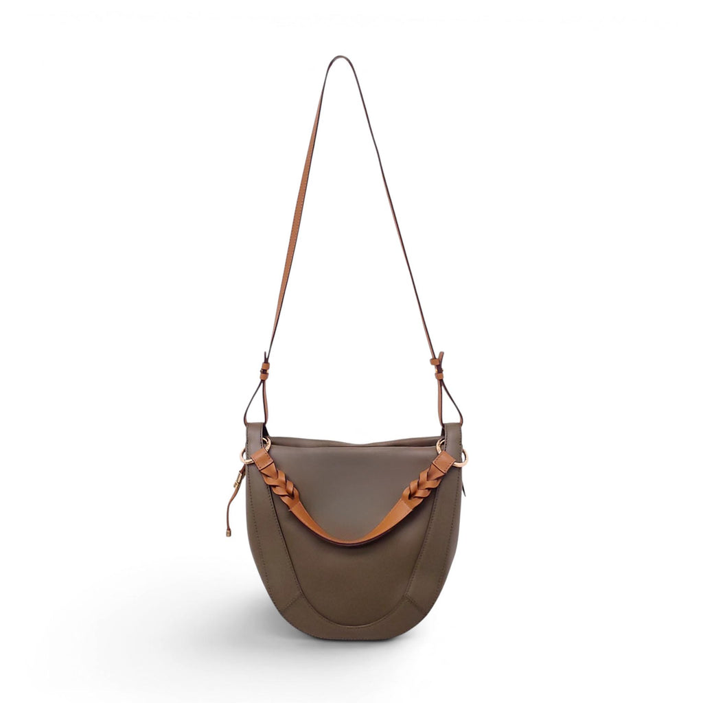 ULLA JOHNSON OLIVE GREEN LEATHER CROSSBODY BAG