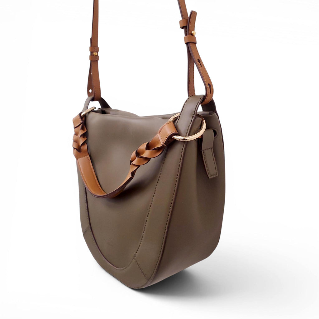 ULLA JOHNSON OLIVE GREEN LEATHER CROSSBODY BAG