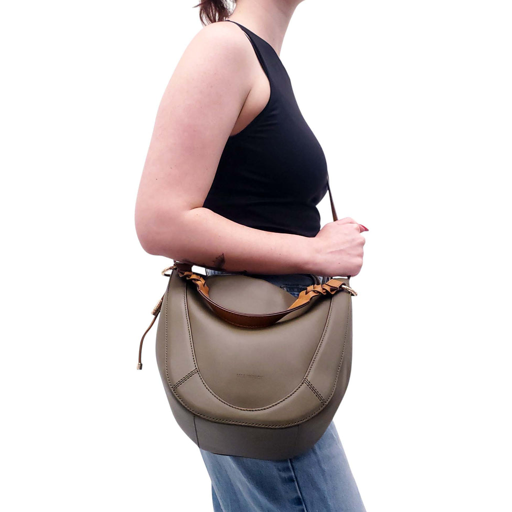 ULLA JOHNSON OLIVE GREEN LEATHER CROSSBODY BAG