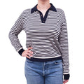 LA LIGNE STRIPED CASHMERE BLEND CARDIGAN - SIZE XS