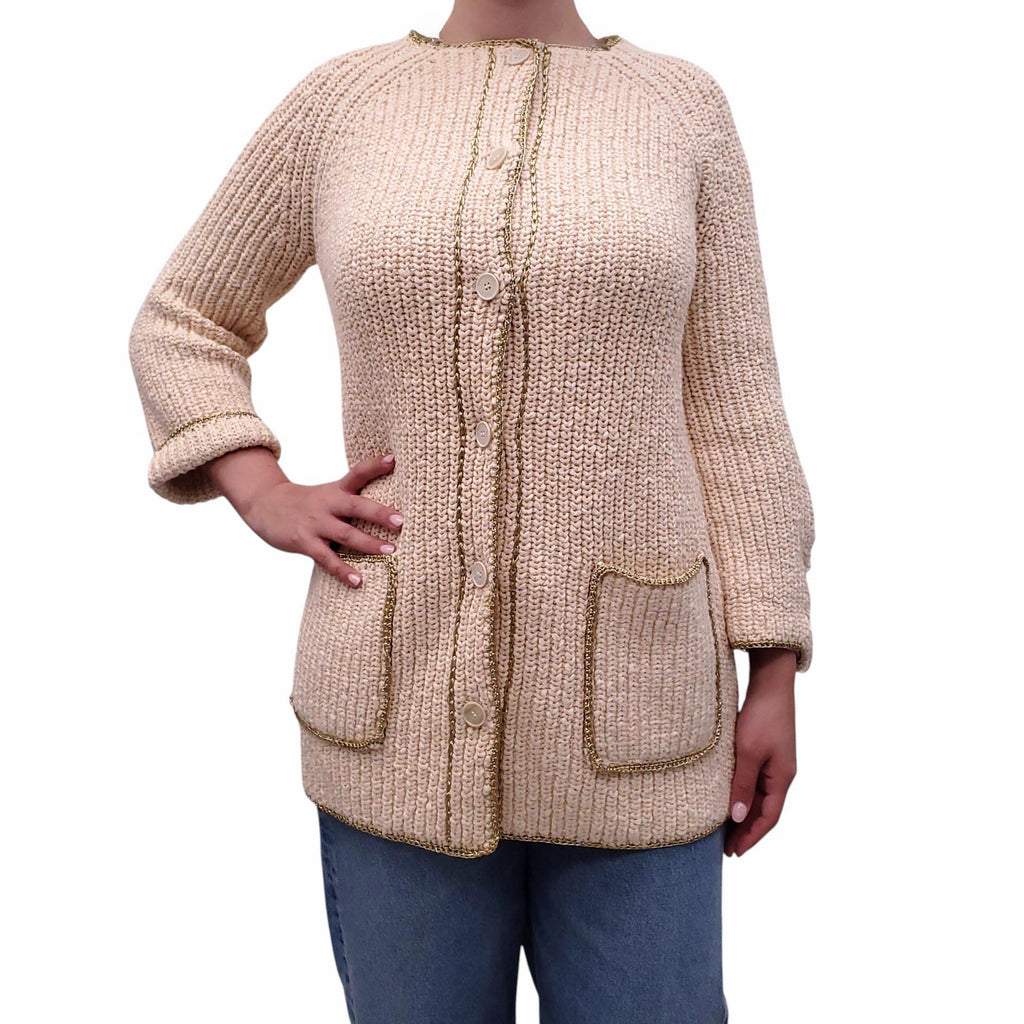 RAQUEL ALLEGRA OVERSIZED KNIT CARDIGAN - SIZE 0