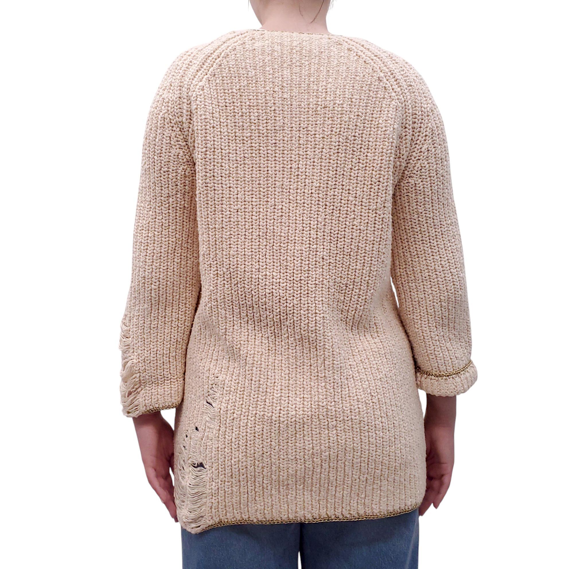 RAQUEL ALLEGRA OVERSIZED KNIT CARDIGAN - SIZE 0