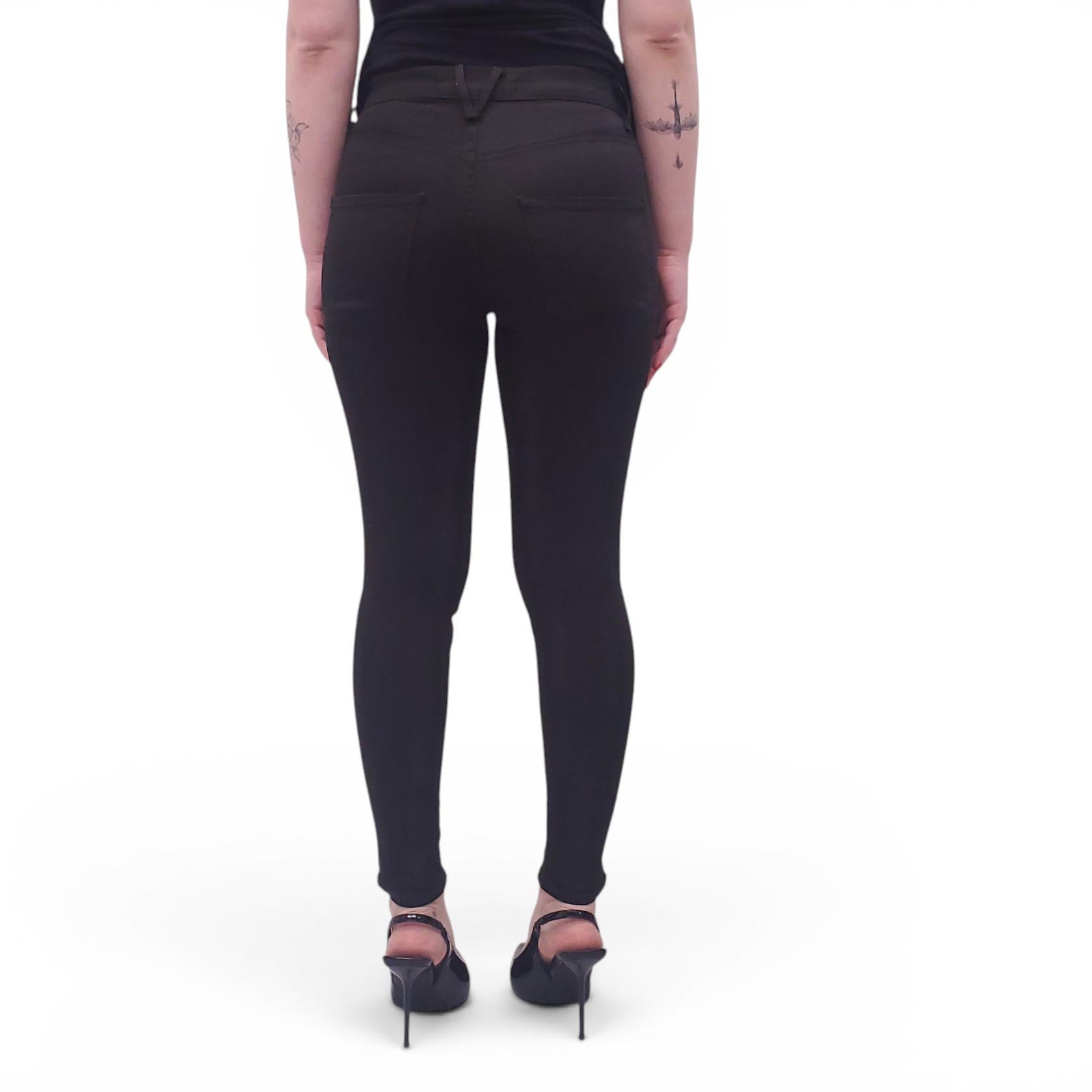 VERONICA BEARD BLACK 'DEBBIE' SKINNY HIGH RISE JEANS - SIZE 25
