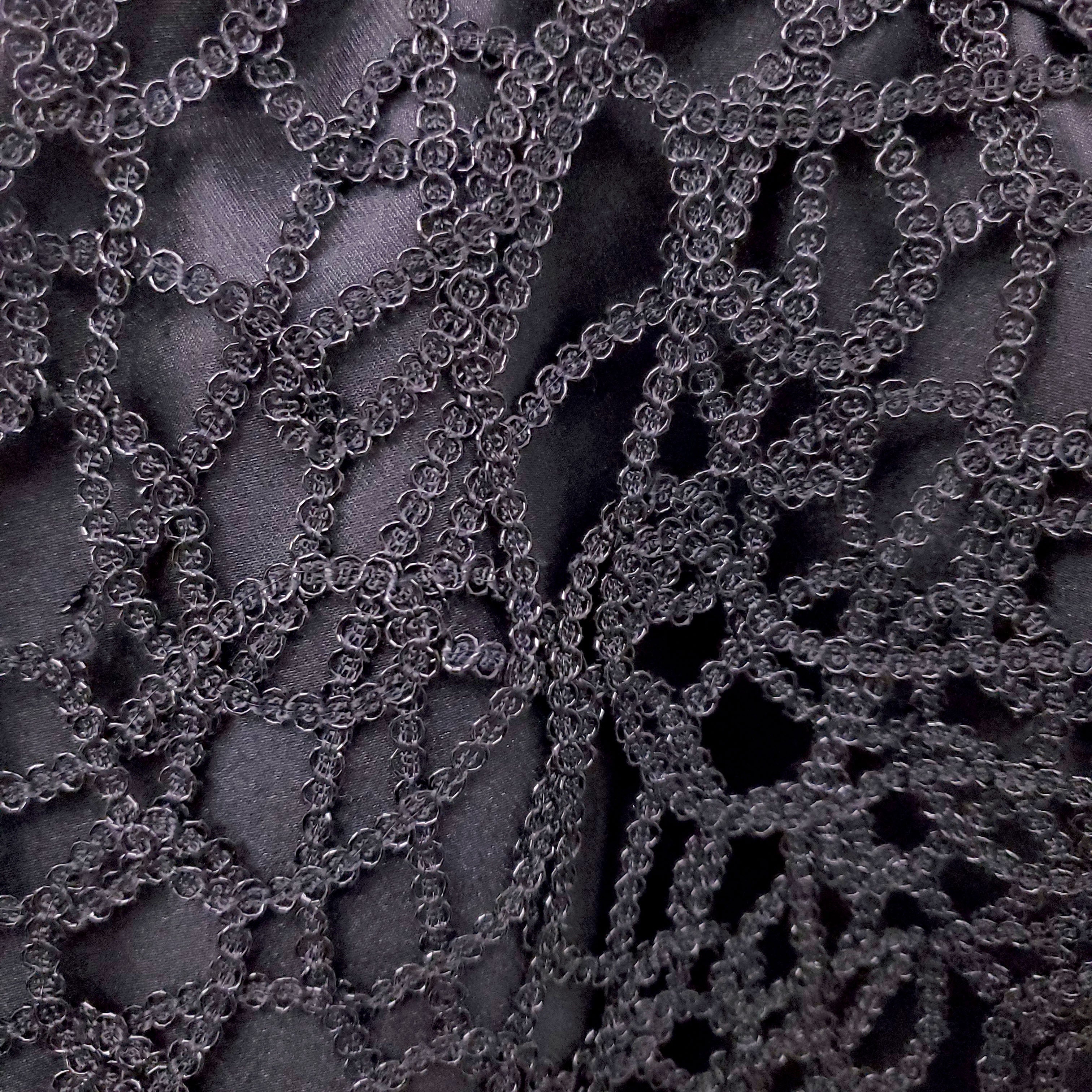 AJE BLACK 'PATINA' LACE MIDI DRESS - SIZE US 6