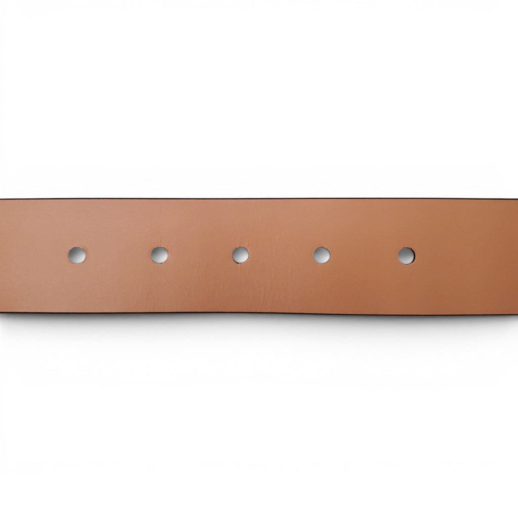 LOEWE SUEDE BELT WITH GOLD BUCKLE - SIZE 75