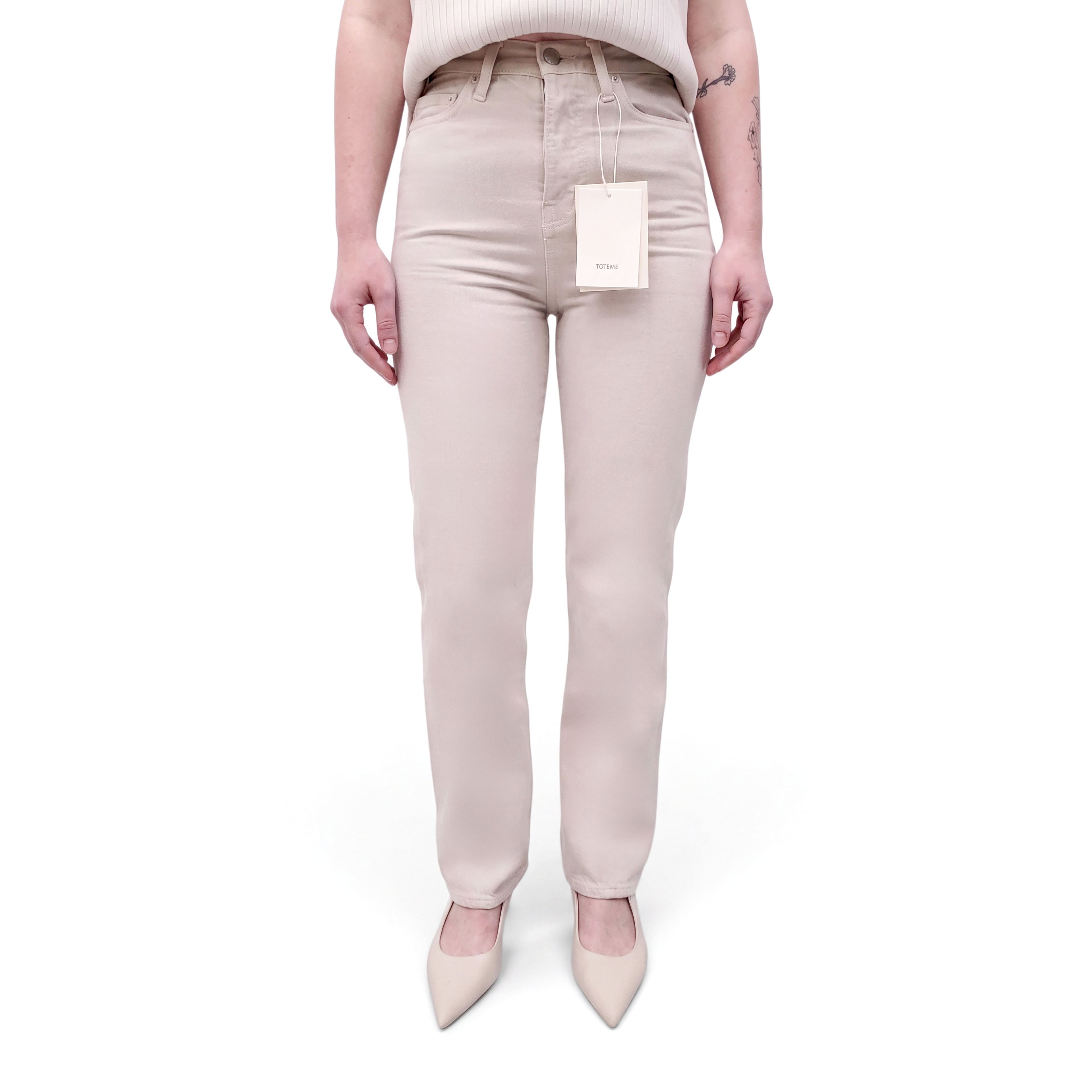 TOTEME BEIGE JEANS - SIZE 24