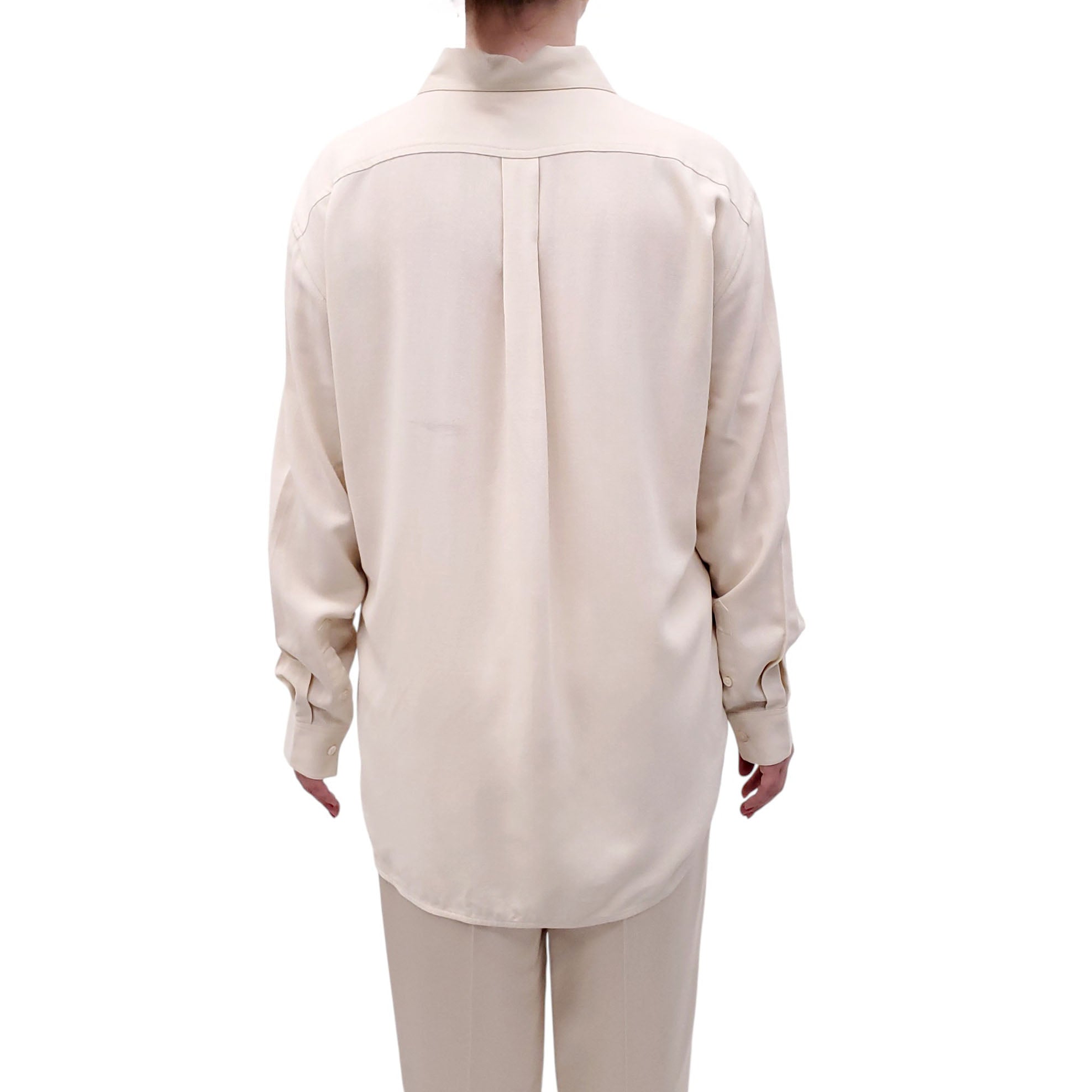TOTEME BEIGE RELAXED BUTTON UP SHIRT - SIZE 36